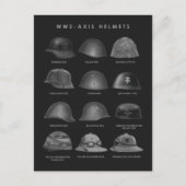 WW2 - Axis Helmets Postkarte (Vorderseite)