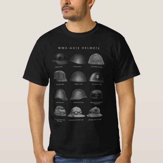 WW2 - Axis Helmets T-Shirt (Vorderseite)