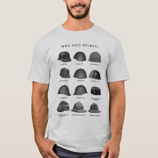 WW2 - Axis Helmets T-Shirt (Vorderseite)
