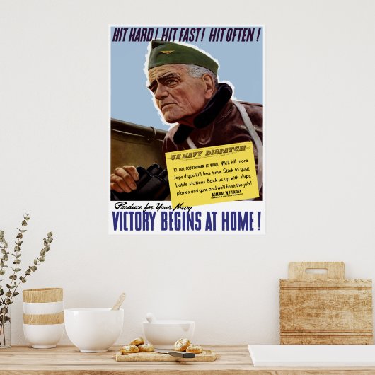 WW2 Bull Halsey Poster (Küche)