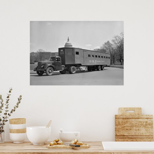 WW2-Bus-Anhänger, 1942 Poster (Küche)