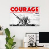 WW2 COURAGE - F6F-3 Hellcat Poster (Heimbüro)