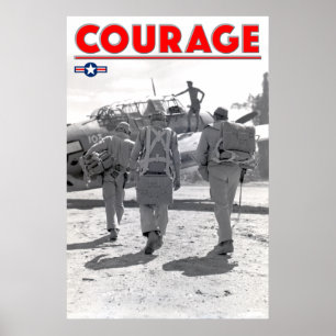 WW2 COURAGE - TBF Avenger-Crew Poster