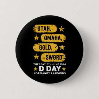 Ww2 D Day Beaches Weltkrieg 2 Army Hero Normandie  Button