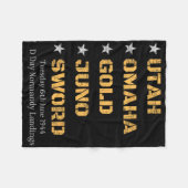 Ww2 D Day Beaches Weltkrieg 2 Army Hero Normandie  Fleecedecke (Vorderseite (Horizontal))