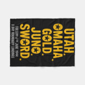 Ww2 D Day Beaches Weltkrieg 2 Army Hero Normandie Fleecedecke (Vorderseite (Horizontal))