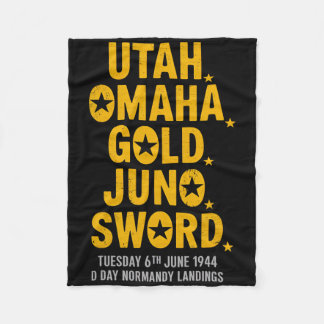 Ww2 D Day Beaches Weltkrieg 2 Army Hero Normandie  Fleecedecke