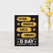 Ww2 D Day Beaches Weltkrieg 2 Army Hero Normandie  Karte (Gelbe Blume)