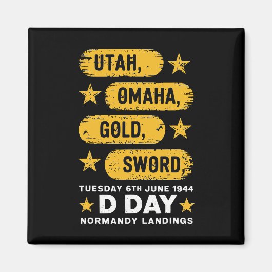 Ww2 D Day Beaches Weltkrieg 2 Army Hero Normandie Magnet (Vorne)