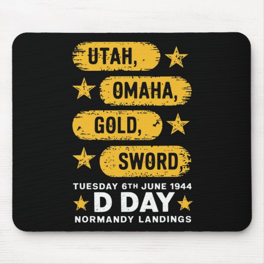 Ww2 D Day Beaches Weltkrieg 2 Army Hero Normandie  Mousepad (Vorne)