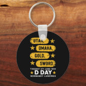 Ww2 D Day Beaches Weltkrieg 2 Army Hero Normandie Schlüsselanhänger (Vorderseite)
