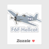 WW2 F6F Hellcat Flugzeug Aufkleber (Blatt)