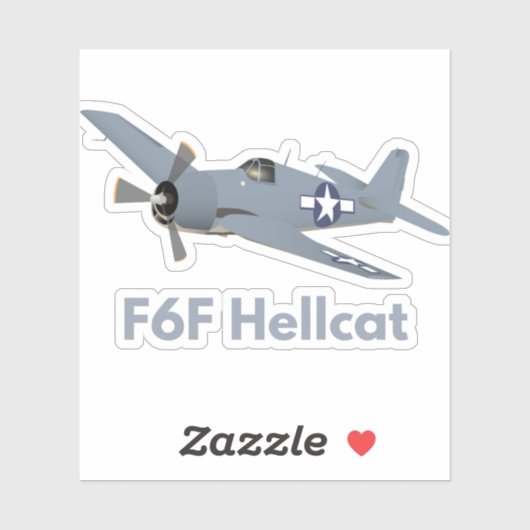 WW2 F6F Hellcat Flugzeug Aufkleber (Blatt)