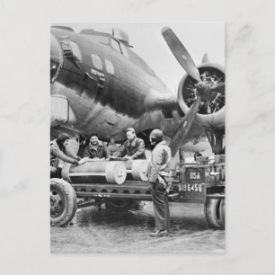WW2-Flugzeug und Besatzung: 1940er Jahre Postkarte