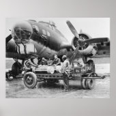 WW2 Flugzeug und Crew: 1940er Poster (Vorne)