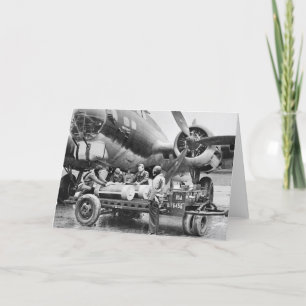 WW2 Flugzeug und Crew: 40er Karte