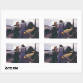 WW2 - Frauenluftfahrtmechaniken Rechteckiger Aufkleber (Blatt)