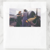 WW2 - Frauenluftfahrtmechaniken Rechteckiger Aufkleber (Tasche)