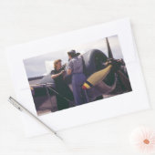 WW2 - Frauenluftfahrtmechaniken Rechteckiger Aufkleber (Umschlag)