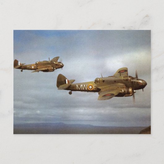 WW2 Historische Flugzeuge im Flug Postkarte (Vorderseite)