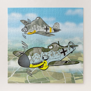WW2 Karikaturen des deutschen Flugzeug Puzzle