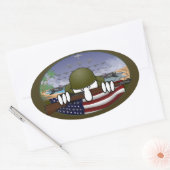 WW2 Kilroy Oval Aufkleber (Umschlag)