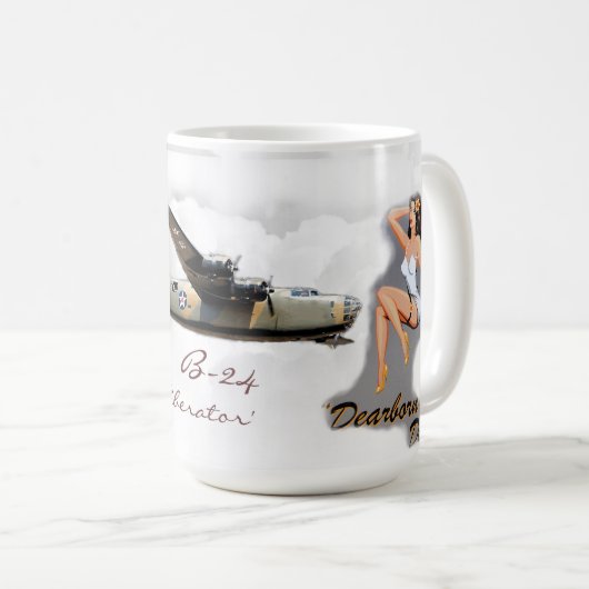 WW2 - Kunst der Nasen-B-24 Kaffeetasse (VorderseiteRechts)