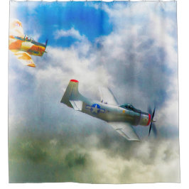 WW2 LUFTKRAFTFAHRZEUGE DUSCHVORHANG