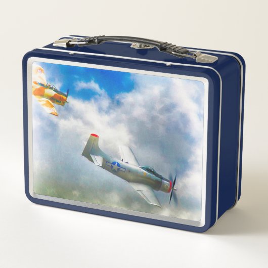 WW2 LUFTKRAFTFAHRZEUGE METALL BROTDOSE (Rückseite)