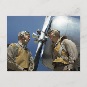 WW2 Marine Corps Aviators Postkarte