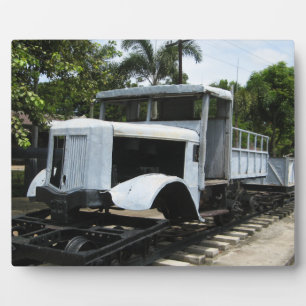 WW2 Militärzug an der Kwai-Brücke Fotoplatte