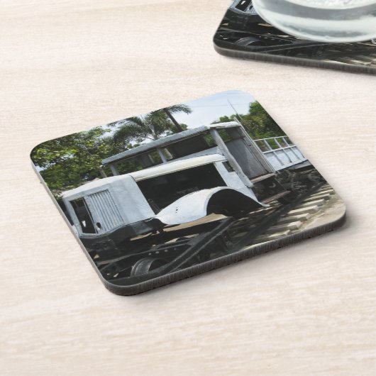 WW2 Militärzug an der Kwai-Brücke Getränkeuntersetzer (Linke Seite)