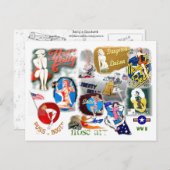 WW2 Nose Art Postkarte (Vorne/Hinten)