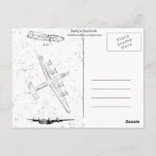 WW2 Nose Art Postkarte (Rückseite)