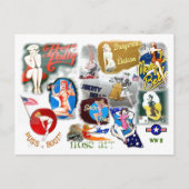 WW2 Nose Art Postkarte (Vorderseite)