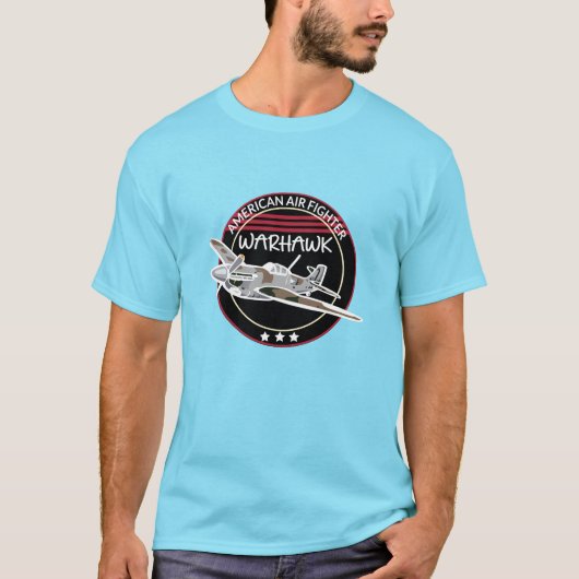 WW2 P-40 Warhawk-Flugzeug T-Shirt (Vorderseite)