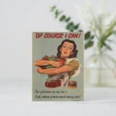 WW2-Poster: Natürlich, ich kann! Postkarte (Stehend Vorderseite)