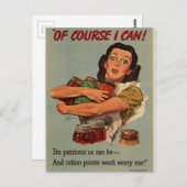 WW2-Poster: Natürlich, ich kann! Postkarte (Vorne/Hinten)