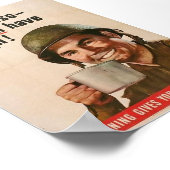 WW2 Rationing-"Mit weniger.." Poster (Ecke)