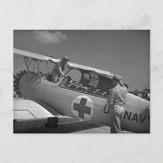 WW2 Rotkreuz-Flugzeug Postkarte (Vorderseite)