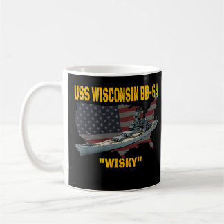 WW2 Ship & Korean War Battleship USS Wisconsin BB- Kaffeetasse
