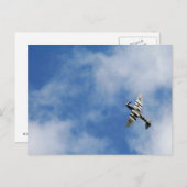WW2 Spitfire im Sommer Himmel Postkarte (Vorne/Hinten)
