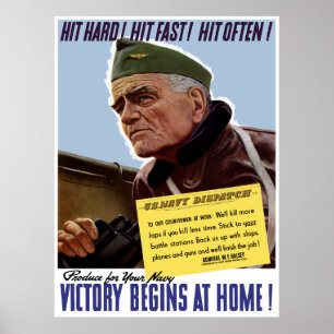 WW2 Stier Halsey Plakat