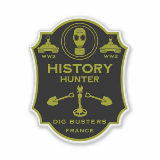 WW2 Trench Battlefield Metal Detecting Club Aufkleber (Vorderseite)