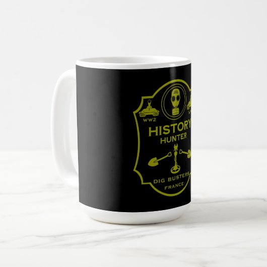 WW2 Trench Battlefield Metal Detecting Club Kaffeetasse (Vorderseite Links)