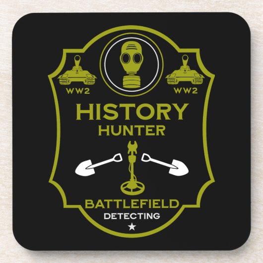 WW2 Trench Battlefield Metal Detectorist Getränkeuntersetzer (Vorderseite)