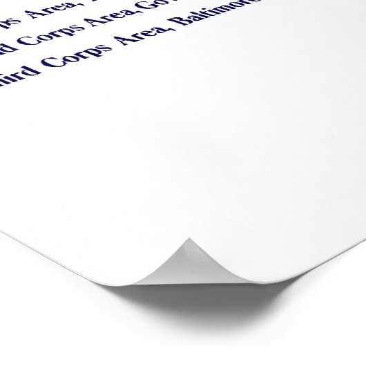 WW2 US Air Corps Poster (Ecke)