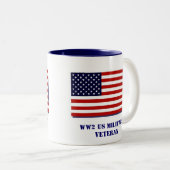 WW2 US Militär-Veteran Zweifarbige Tasse (VorderseiteRechts)