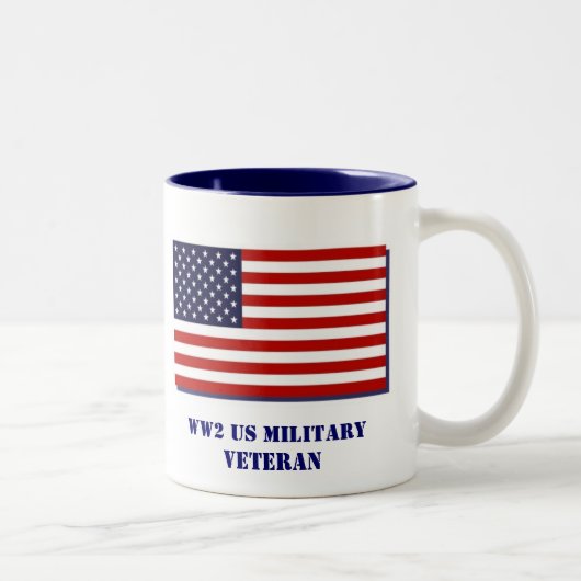 WW2 US Militär-Veteran Zweifarbige Tasse (Rechts)
