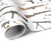 WW2-Waffen Geschenkpapier (Rolleneckpunkt)